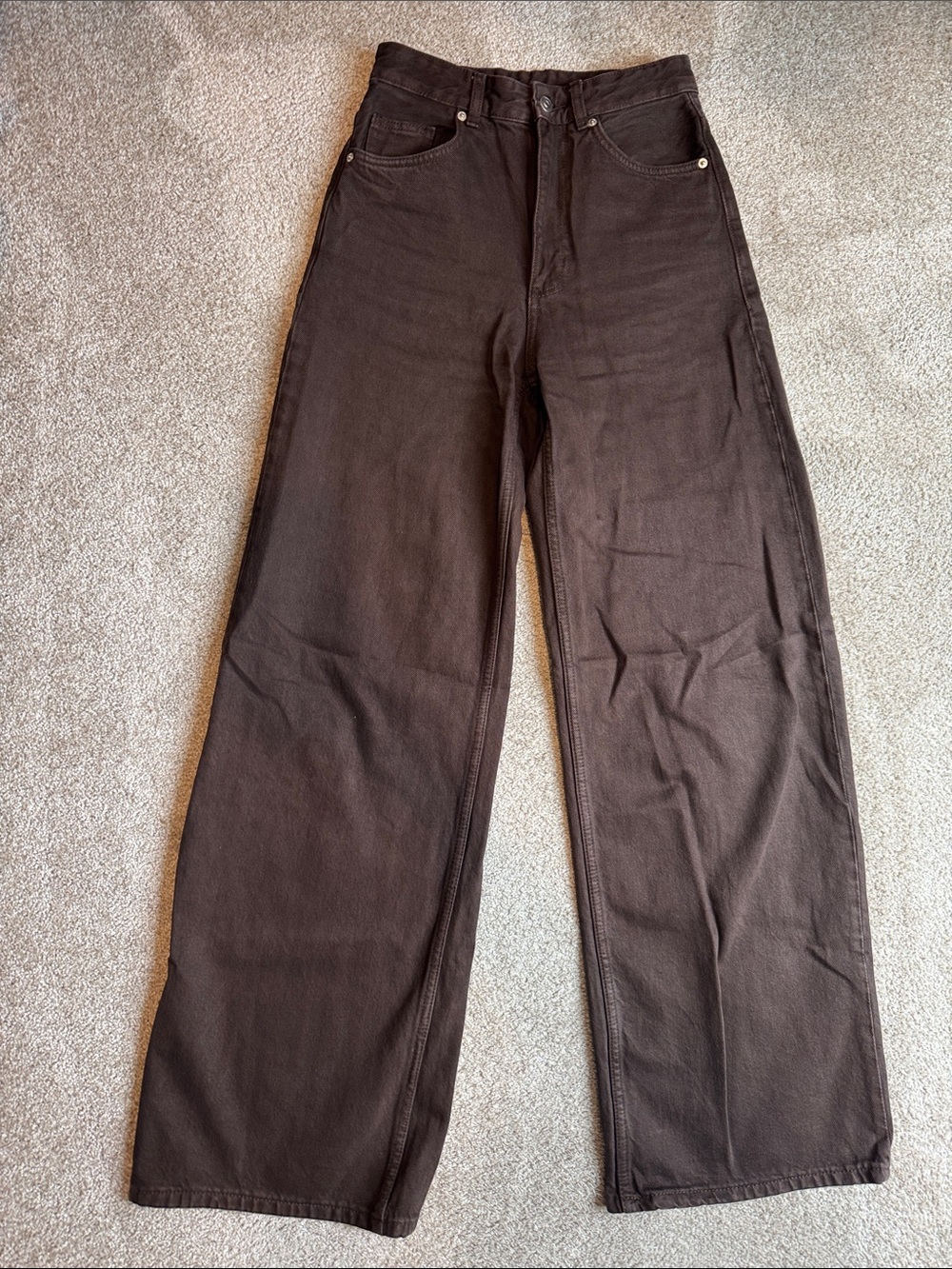 Zara Wide Leg Brown Jeans size 2